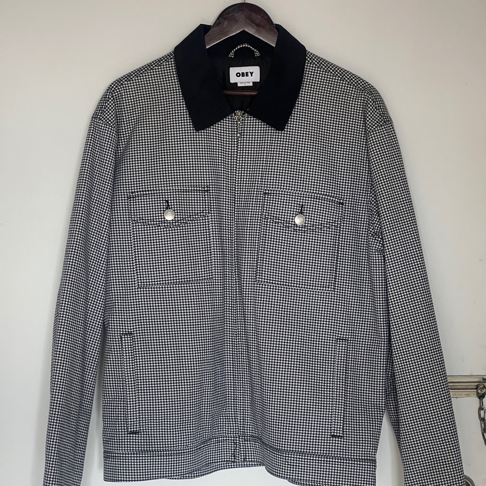 Obey Black and White Men's Jacket